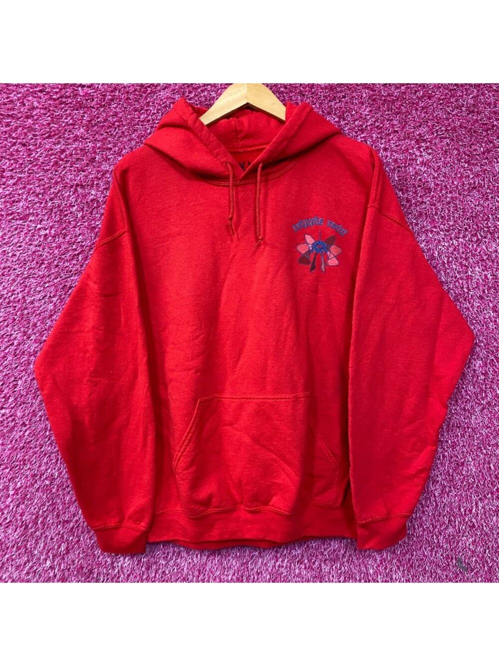Trippie Redd Geometric Embroidered Logo Hip Hop Hoodie Large